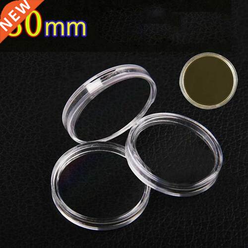 Coin Storage 30mm Clear Round Coin Holder Plastic