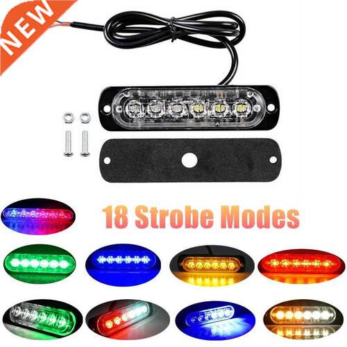6 LED 12-24V LED Strobe Light Warning light Car Grille Flash