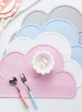 Children's food grade silicone placemat 1 piece cloud shape
