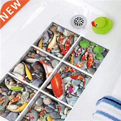 6 Buah/Set Stiker Bak Mandi 3D Anti Selip Tahan Air Perekat