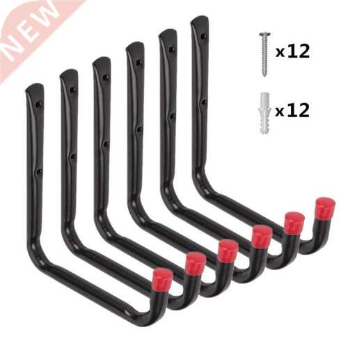 6Pcs Hook Garage Storage Tool Wall-Mounted Heavy-Duty Metal