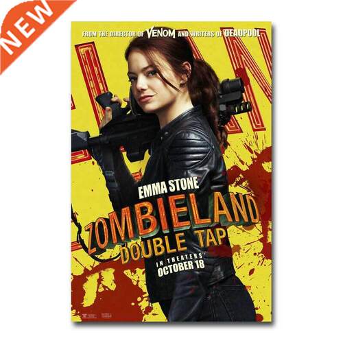 Zombieland 2 Double Tap Character Movie 3 Silk Fabric Wall