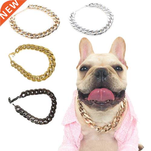 Small Dog Snack Chain Teddy French Bulldog Necklace Silvery/