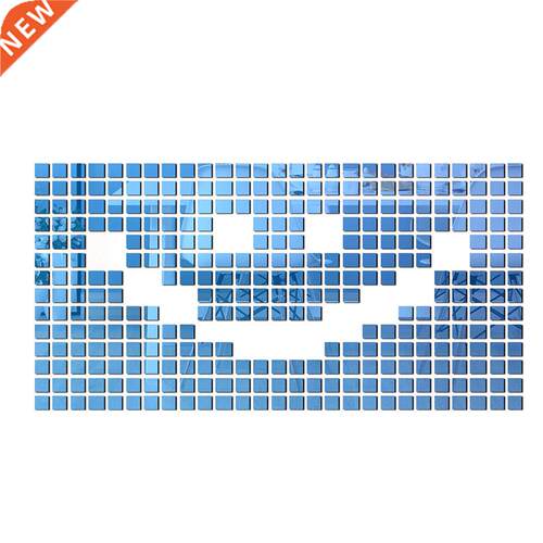 100Pcs 4x4CM 3D Mirror Wall Stickers Decal Square Mosaic
