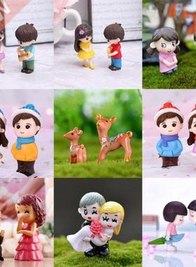 2pcs/set  Micro Landscape Decor Terrarium Action Figures
