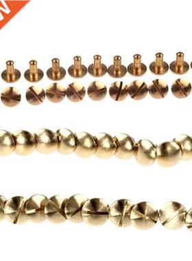 Arc Solid Brass Button Stud Screw Nail Screw Back Leather