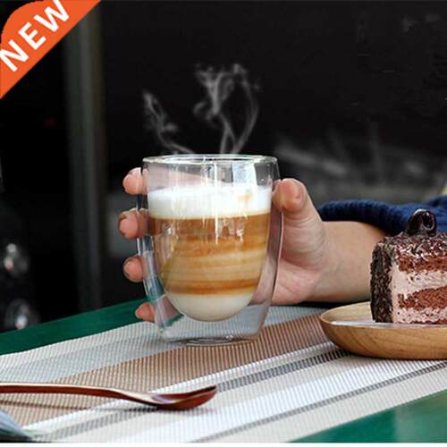1pc 80/650ml Heat Resistant Double Wall Tea Glass Cup Beer C