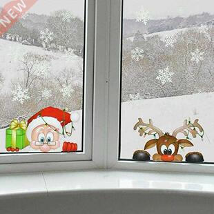 Cute Christmas Glass Sticker Lovely Wide Application