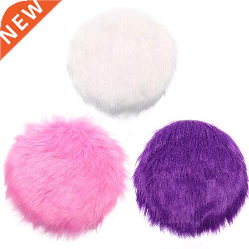 Solid Color Warm Wool Round Cushion Stool Pad Thickening