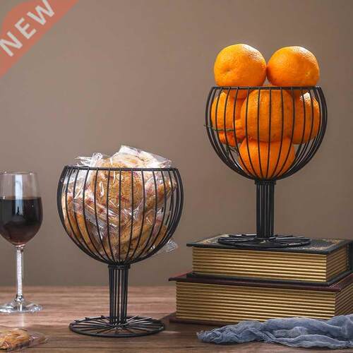 Metal Fruit Vegetable Storage Bowl Wine Cup Shape