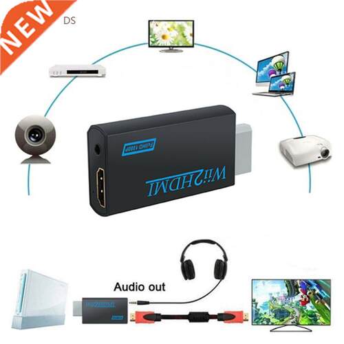 Wii To HDMI apter Converter 1080p Full HD TV Audio 3.5 Mm