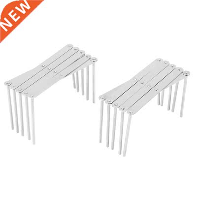 2 Pcs Pot Lid Organizer,Foldable Stainless Steel Extended
