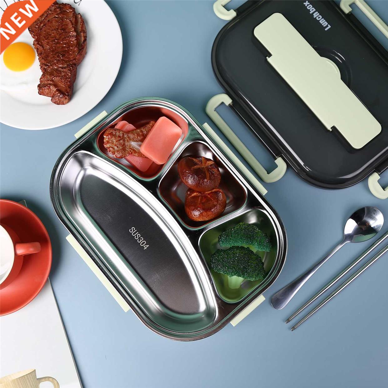 Stainless Steel Double-Layer Bento Box Portable Kids School