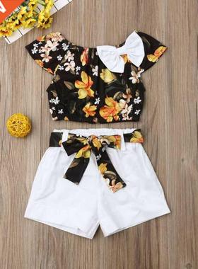 Fashion Newborn Baby Kid Girl Clothes Summer Floarl Top T-sh