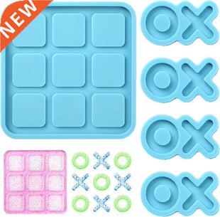 New Tic Tac Toe Game Board And X O Silicone Molds Set Epoxy