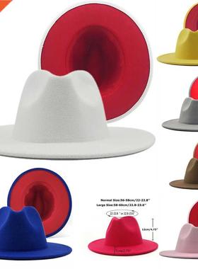 red bottom fedoras men`s cap Jazz Hats Cowboy Hat For Women
