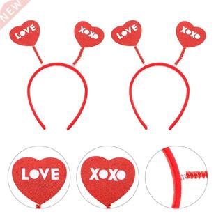 2Pcs Heart-shaped Hairband for Girls Kids Valentine'