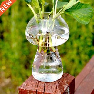 Mushroom Shaped Glass Vase Glass Terrarium Bottle Container