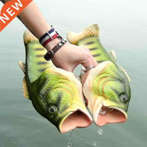 Family Funny Fish Shoes Women Slippers Large Size 32-47 High