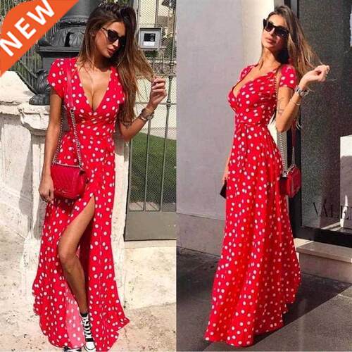 EuropeanandAmericancross-border pka dot short-sleeveddress
