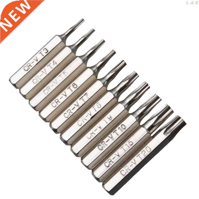 10PCS CR-V Torx Screwdriver Bits Set T3 T4 T5 T6 T7 T8 T9 T1