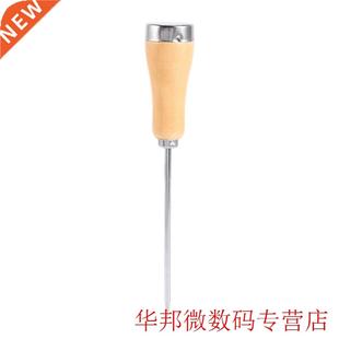 Kitchen Stainless Steel Ice Vintage Tool Punch Pick Wooden