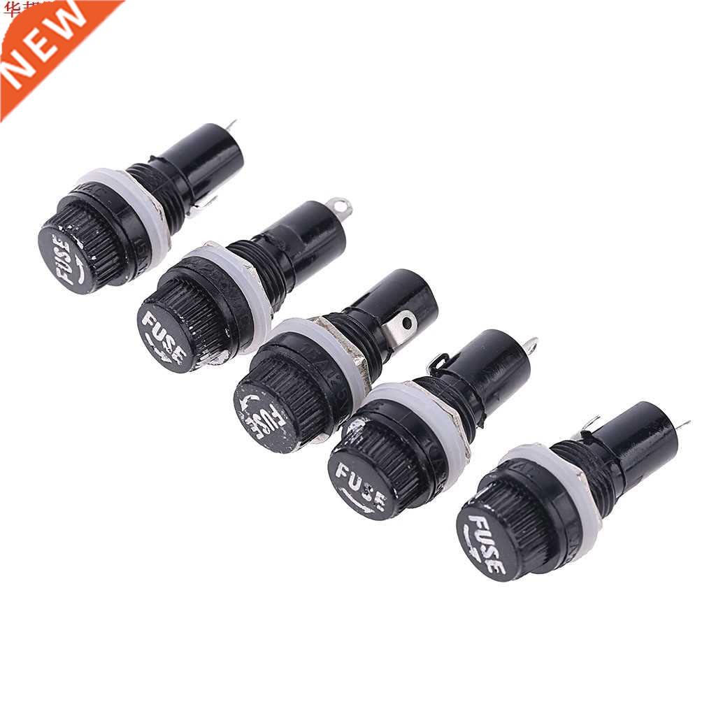 5pcs 10A Chassis Panel Mount Fuse Holder Socket for 5*20 Gla