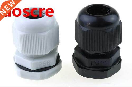 Promotion! 10 Pcs White Plastic PG11 Waterproof Cable Glands