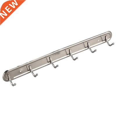 Household Metal Wall Mounted 6 Hooks Towel Rack Hanger 15