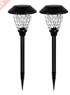 2 Pack Solar Pathway Lights Outdoor Garden Lights Bright Whi