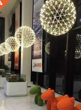 Modern brief Loft spark ball LED Chandelier fixture Firework