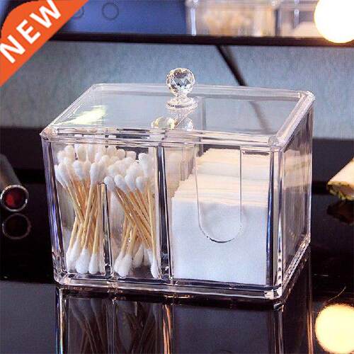 New Acrylic Cotton Swab akeup Box Portable Clear ake Up
