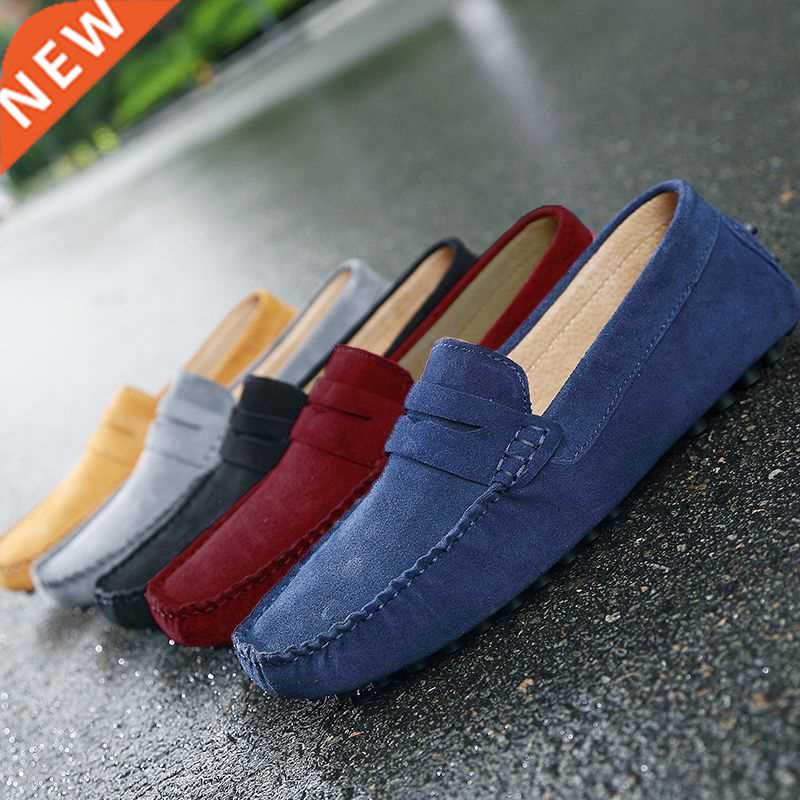 Men Casual Shoes Fashion Men Shoes Handmade Suede Genuine Le