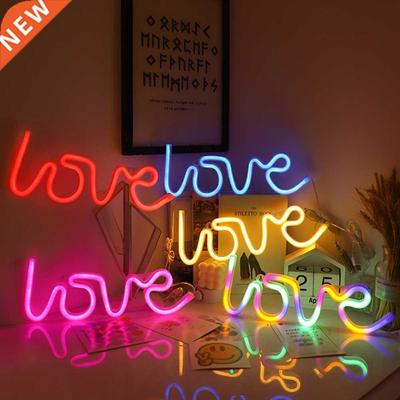 LED LOVE Neon Lights USB/Battery Operated Wall Hanging Neon