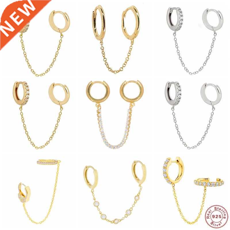 Ade 925 Sterlng Slver Whte Zrcon Double Crcle Chan Ho