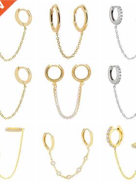 Ade 925 Sterlng Slver Whte Zrcon Double Crcle Chan Ho