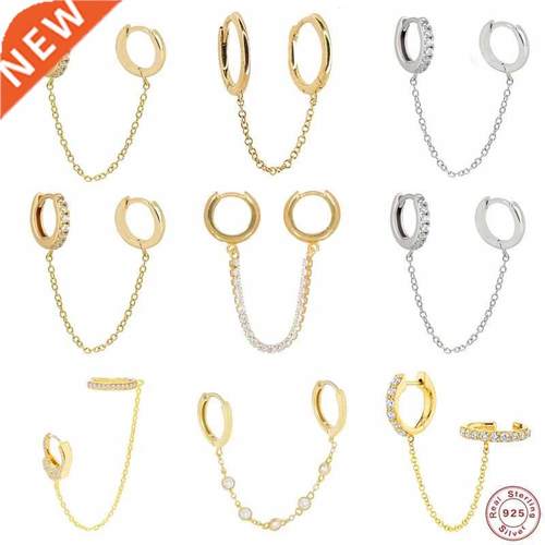 Ade 925 Sterlng Slver Whte Zrcon Double Crcle Chan Ho