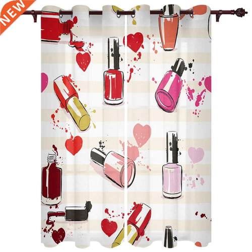 Cosmetic Nil Polish Femle Crtoon Window Curtins for