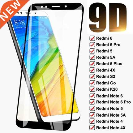 9D Tempered Glass For Xiaomi Redmi 5 Plus 5A 6 6A 4X S2 Go K