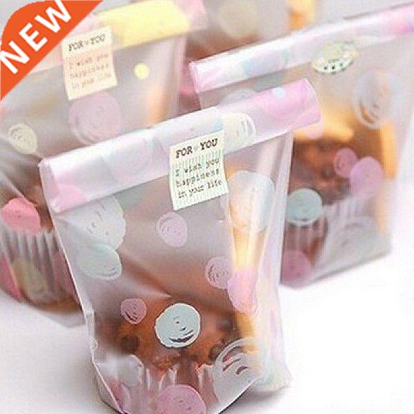 100pcs/lot 12*20cm Translucent dots Plastc cooke