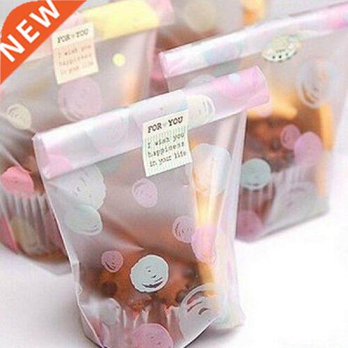 100pcs/lot 12*20cm Translucent dots Plastc cooke