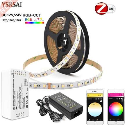 Zigbee .0 LED Light Strip 5M 12V/24V 5in1 RGBCCT 5050 Smart