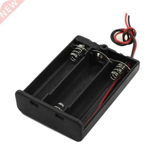 2pcs Two Wires ON/OFF Switch 3x1.5V AA Holder Case w Cover B