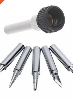 6pcs I/B/K/2.4D/3C Soldering Iron Tips 900M-T Pure Copper Le