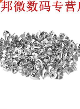 100 x piramide Bullet klinknagels Zilver voor schoenen