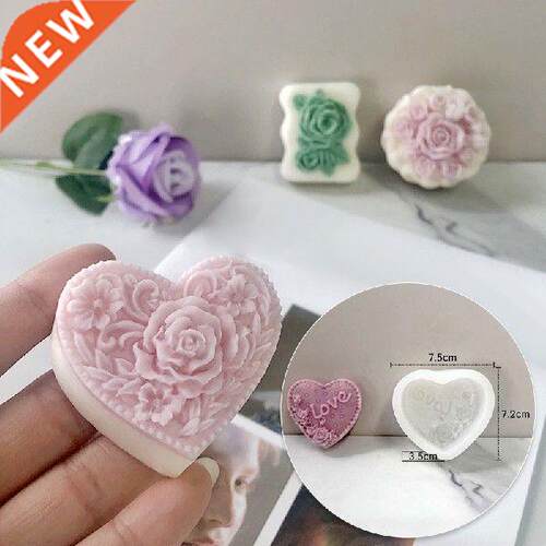 D Silicone Candle Molds Rose Form For Candles Making Diy