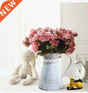 Vintage Tin Bucket Fashion Iron Flower Vase Retro Metal
