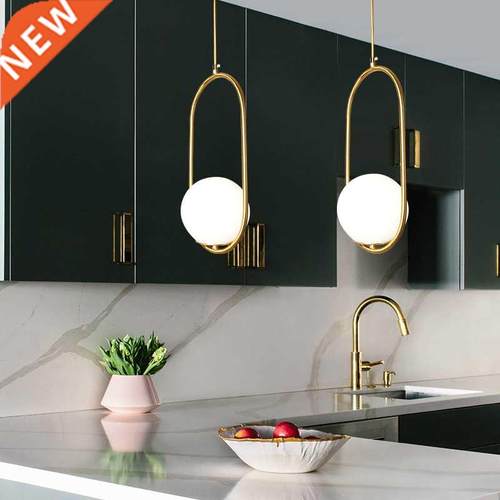 Glass Ball Pendant Lights Milky white lampshade Modern LED H