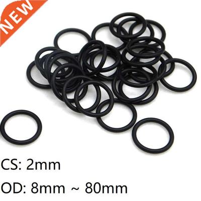 10pcs O Ring Gasket CS 2mm OD5~140mm NBR Automobile Nitril
