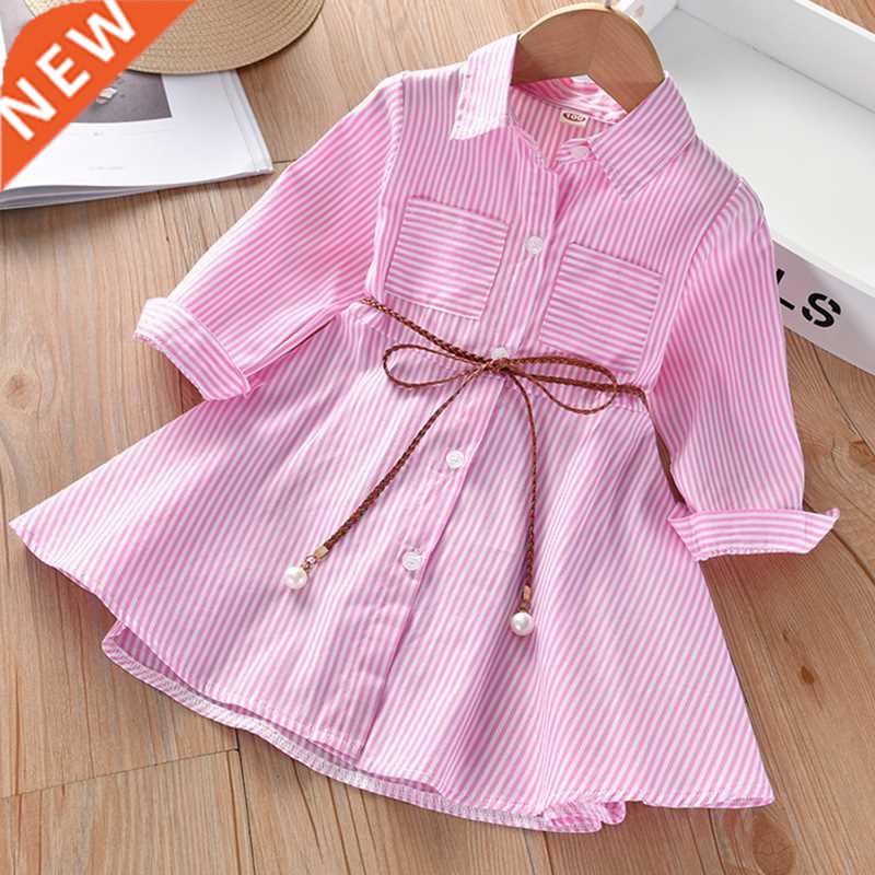 Girl Dress Spring Autumn Stripe Kids Clothes Fashion Toddler